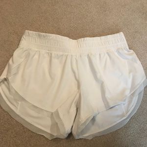 White LuluLemon Shorts